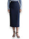 Bleistift Hohe Taille Damenrock Blau