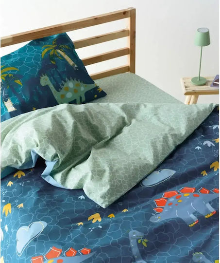 Kentia Set Kids Pillowcases from 100% Cotton 50x70cm Petrol Green Kentia Set Kids Pillowcases from 100% Cotton 50x70cm Petrol Green