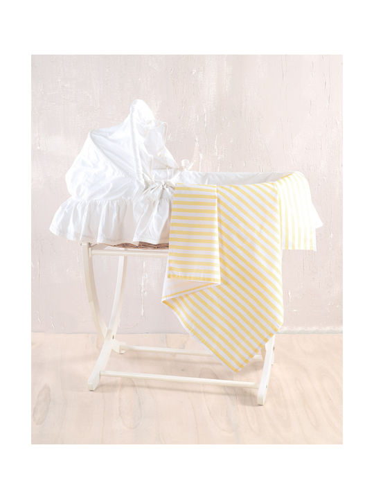 Rythmos Baby Cradle Sheet Cotton Yellow 80x110cm