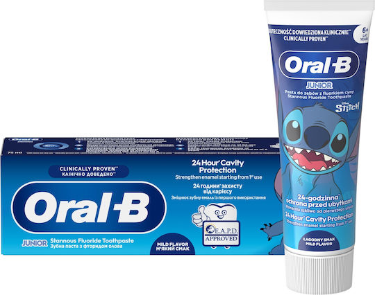 Oral-B Junior Παιδική Οδοντόκρεμα με Γεύση Μέντα 75ml