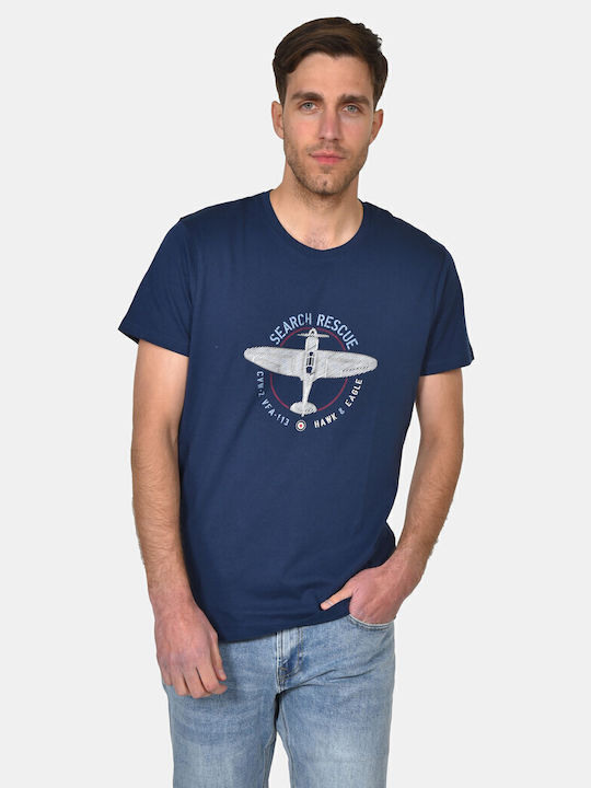 American Stars T-Shirt Dunkle Denim