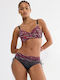 Summer Bikini-Set Schwarz Gemustert