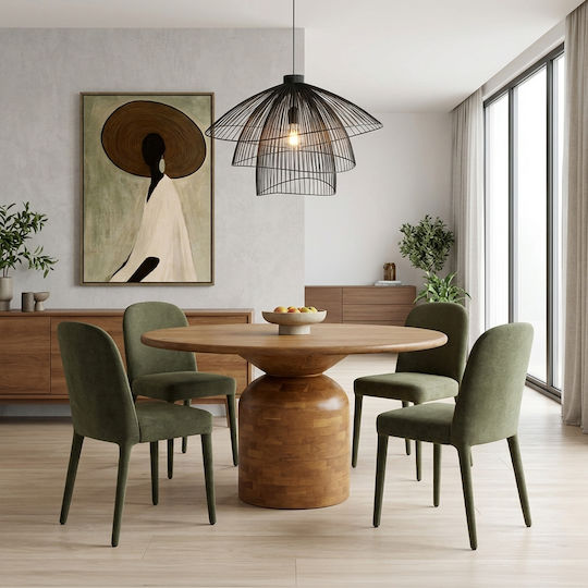 Autumn Dining Chairs Velvet Olive 4pcs 48x59x84cm