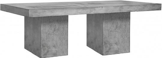 Masă Solidă Pentru Sala De Mese Din Beton Gri 200x100x76cm