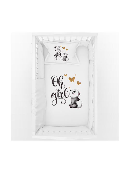 Bonjour Bebe Set Baby Crib Cotton White Sheets