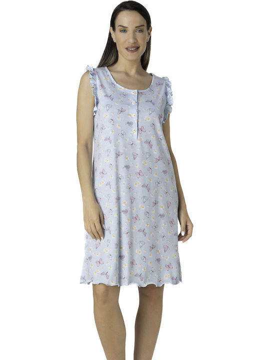 Relax Lingerie Cămașă de Noapte pentru Sarcină și Alăptare Albastră