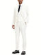 Henry Summer Men's Suit with Vest with Slim Fit White