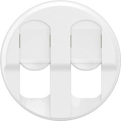 Celiane Plate Double Rj45 Socket White