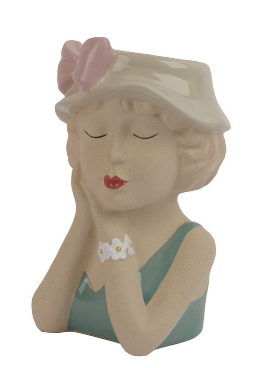 Kaemingk Vază Ceramică Verde 14x21x21 cm