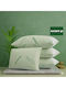 Stewehome Σετ 4 Μαξιλάρια Bamboo Visco Διπλής Όψης Αεριζόμενα Πράσινα 50x70cm