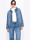 Jachetă Denim Damă Albastră