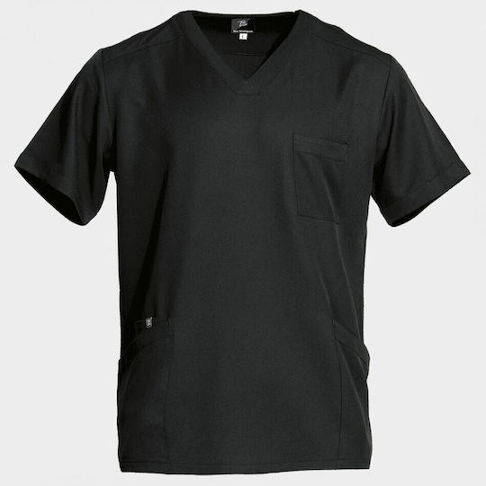 Beunique Bluză Medicală Unisex Neagră