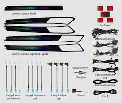 Ambient Lights Dedicated To Volkswagen Golf 7 2012-2020 Rgb Acrylic 18 In 1 Dynamic Symphony Effect Bluetooth App Button Control
