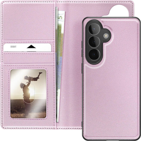 Mayaxess 2-in-1 Brieftasche Hülle Galaxy S26 Abnehmbarer Shell Rose Gold