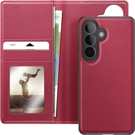 Mayaxess 2-в-1 Калъф Портмоне Galaxy S26 Отделяща Се Обвивка Червен