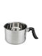 Cheffinger Oală Lapte 12cm Oțel Inoxidabil Cu Cioc De Turnare Mâner Izolat Argintie