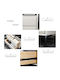 Black Wooden Bedside Table 40x40x45cm