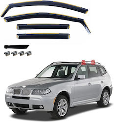 Σετ Ανεμοθραύστες Μπροστινοί και Πίσω για BMW X3 2003-2010 4τμχ VETRBR0126