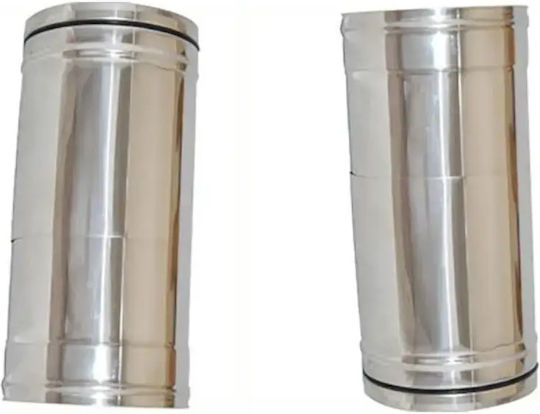 Telescopic Chimney Pipe Single Wall Inox 0.5-2m Diameter 120mm 0.5m
