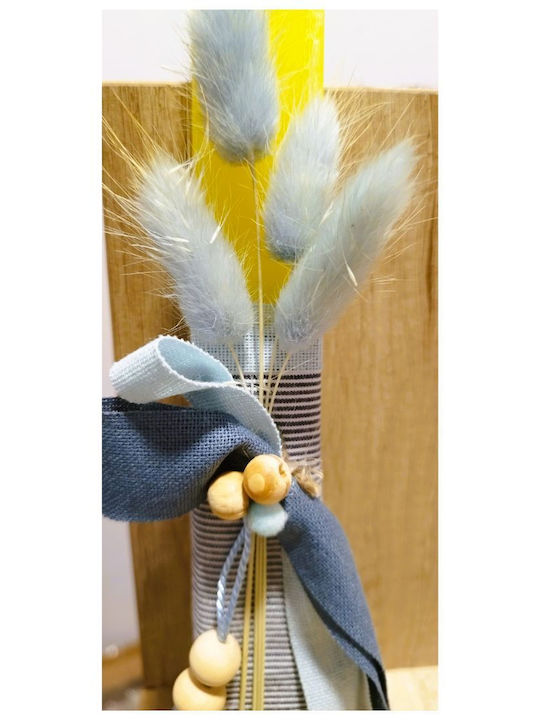 Lumanare De Paste Cu Formă Plată Parfumată Handmade Și Cu Cutie 30cm Galbenă (Diverse Modele)