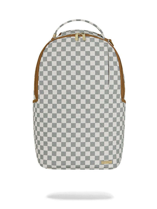 Sprayground Cream Check Dlxsv Σχολική Τσάντα Πλάτης Λευκή