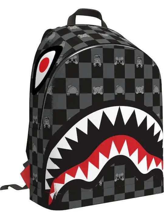 Sprayground Check Savage School Backpack Gray