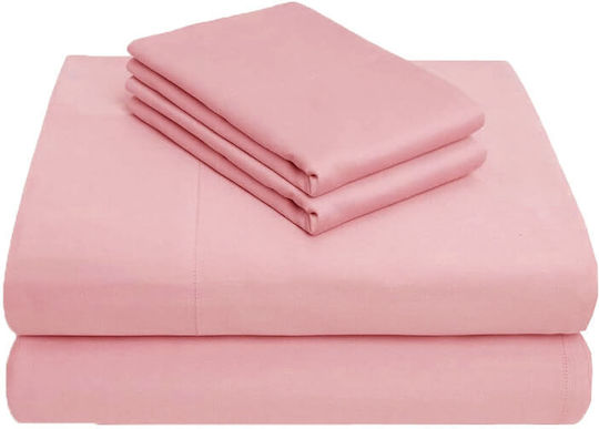Bed Sheet Set With 2 Pillowcases Super Double 240x270cm 2 (3 Pieces)