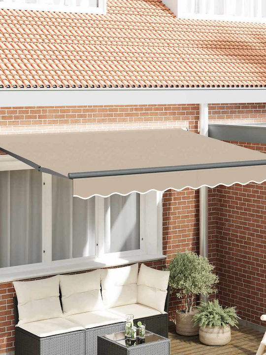 vidaXL Terrace Tent with LEDs Beige 3.5x2m