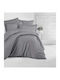 Linea Home Duvet Cover Super King 220x240 Soft Grey