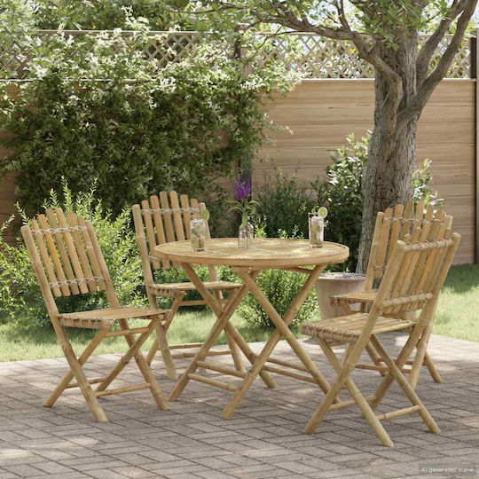 Foldable Sitting Room Table 80x70 Natural Foldable Sitting Room Table 80x70 Natural