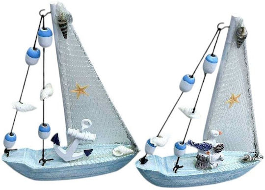 Decorative Plastic Ship 14x3x19cm 2 Pieces