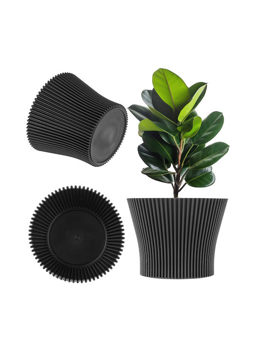 Kadax Ghiveci De Flori Din Plastic Negru 17 Cm