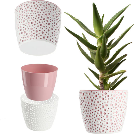 Kadax Plastic Pink Flower Pot 11x11cm