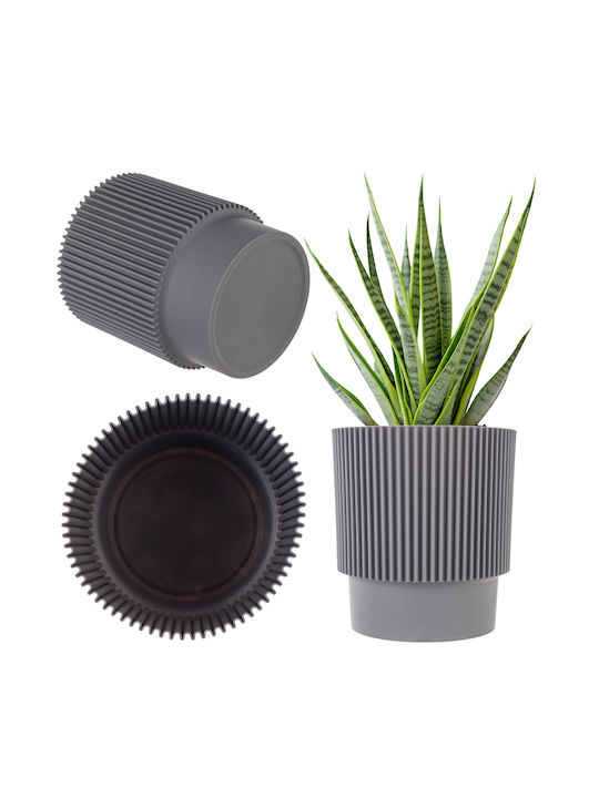 Kadax Ghiveci De Flori Din Plastic Gri 13 Cm
