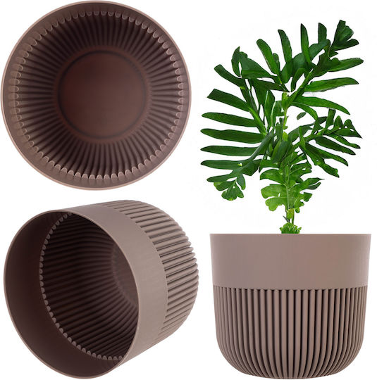 Kadax Kadax Kunststoff Blumentopf Beige 15x15cm