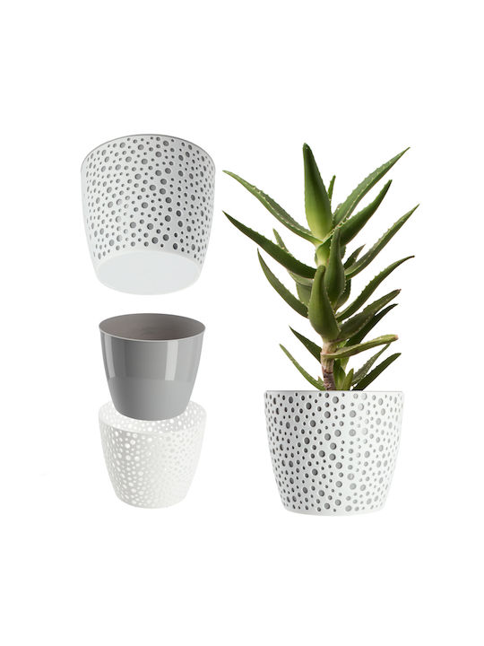 Kadax Kadax Kunststoff Blumentopf Grau 13x13cm