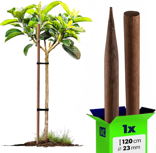 Impregnated Wooden Stake 120 Cm Tree Plant Support Rod Ø 23 Mm