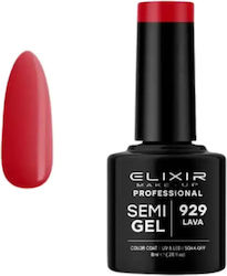 Elixir Semigel Gel Nail Polish 929 Lava 8ml