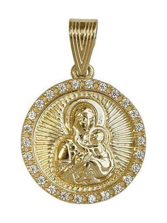 Pandantiv Farmece Pentru Copii cu Fecioara Maria din Aur 14K GK24610143Β