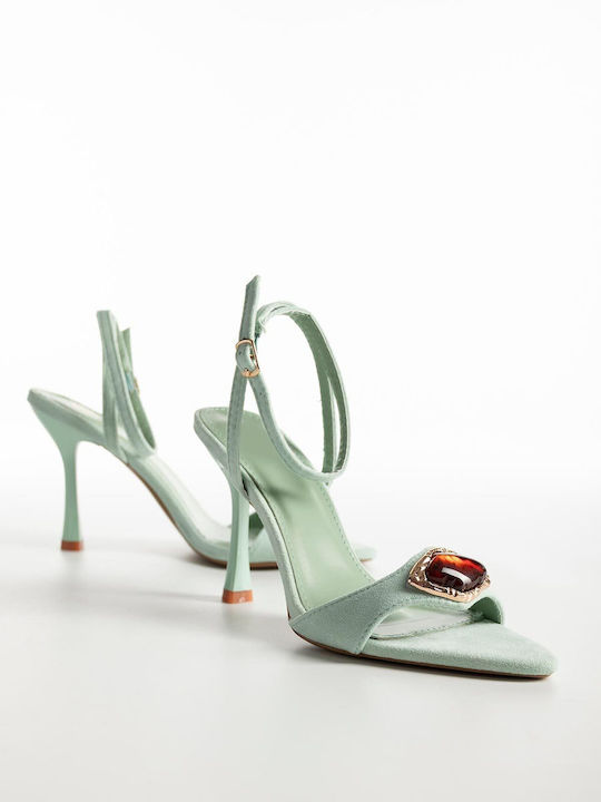 Bozikis Sandale Suede Verzi K26-375-SQC268-MENTA