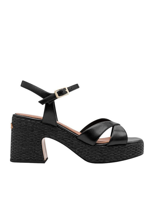 Tamaris Leather Sandals Black