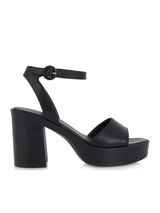 Tsakiris Mallas Damen Sandalen Schwarz Leder