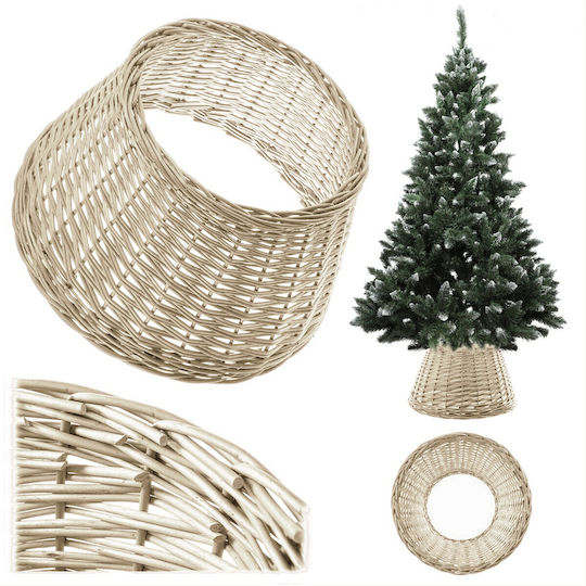 Kadax Weihnachtsbaumständer Weiß Korbweide Durchmesser 55cm