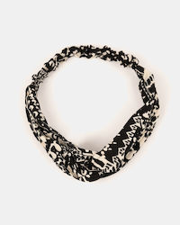 Κορδέλα Μαλλιών Μέγεθος One Size Black White Print
