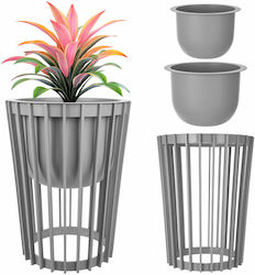 Standing Flower Stand Loft Double-sided Gray 53.5 Cm + 2x Inserts