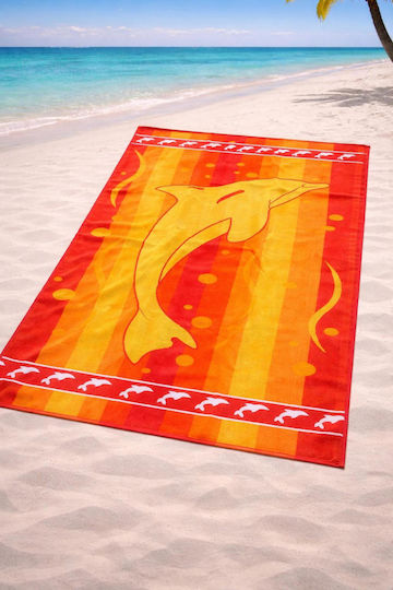 Dolphin Prosoape De Plajă Din Bumbac Portocalii 165x90cm