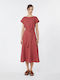 Sommer Midi Damenkleid Kirsche