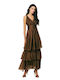 Summer Maxi Dress for Wedding / Christening Chocolate