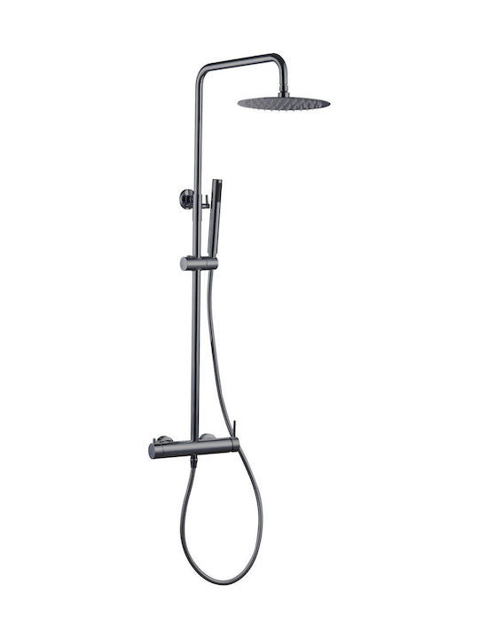 Katsamakos Shower Column with Mixer Silver