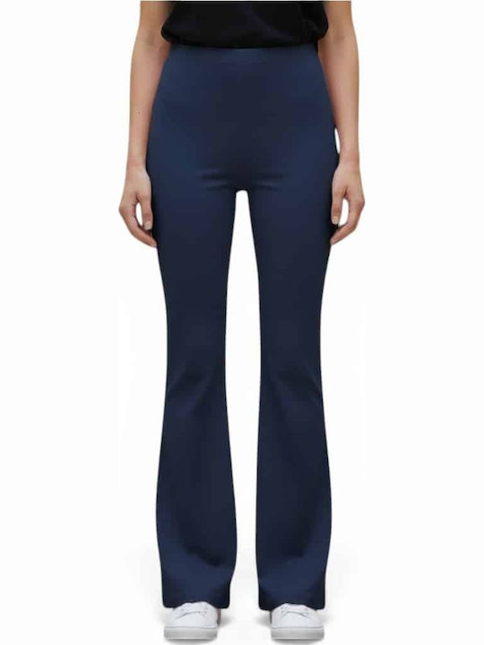 Benissimo Women's High Rise Crepe Flared Trouse...